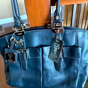 Tignanello Black leather purse, new